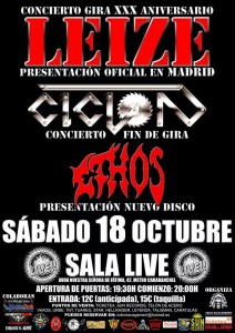 Cartel 18 Oct. Sala Live